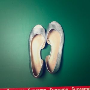 Silver Nine West flats